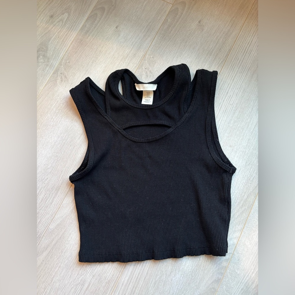 H&M | Cropped Cut-Out Tank Top M